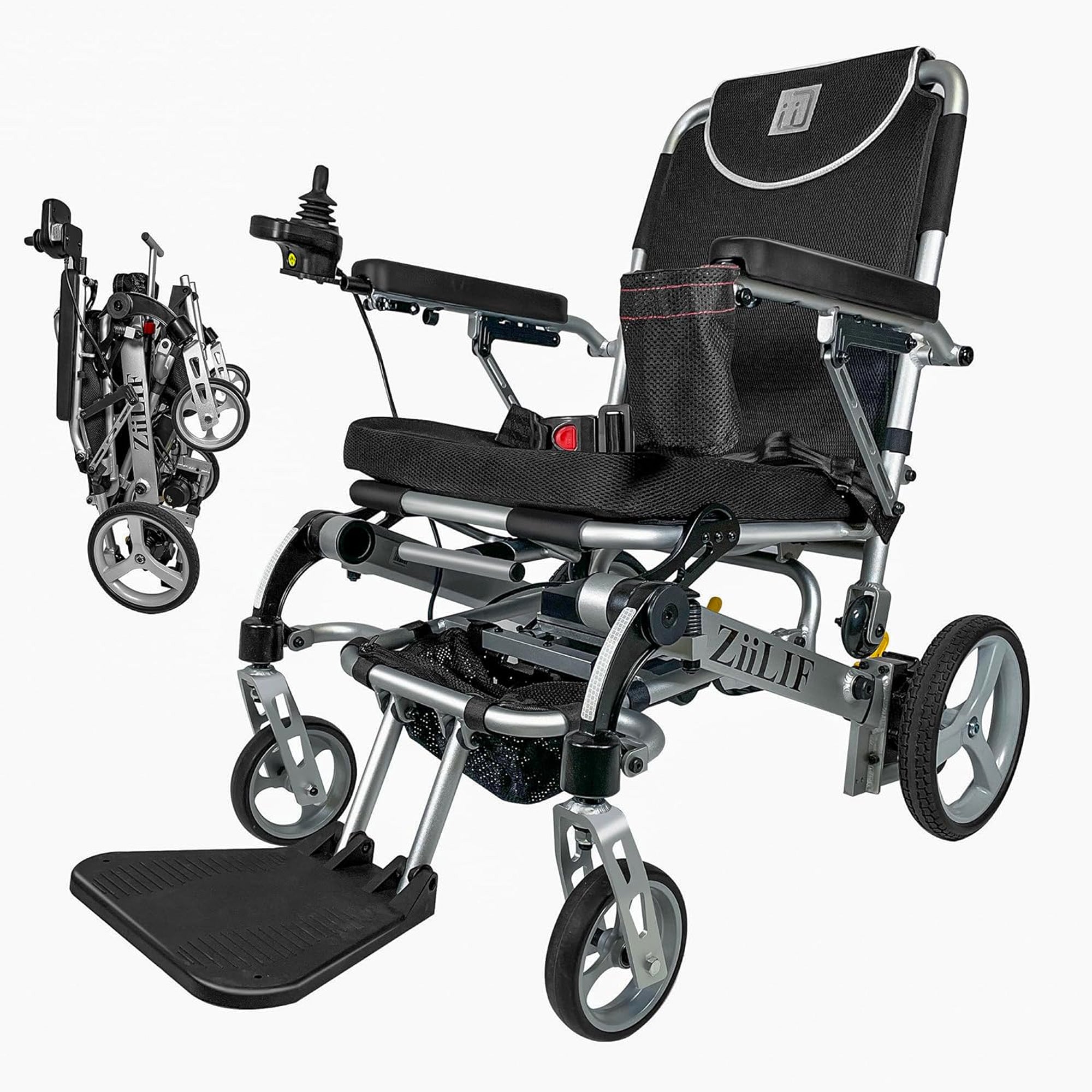 ZiiLIF PC1-2024 - Lightweight (42.1 lb) Folding Electric Wheelchair for Adults with Warranty (Flight Friendly)