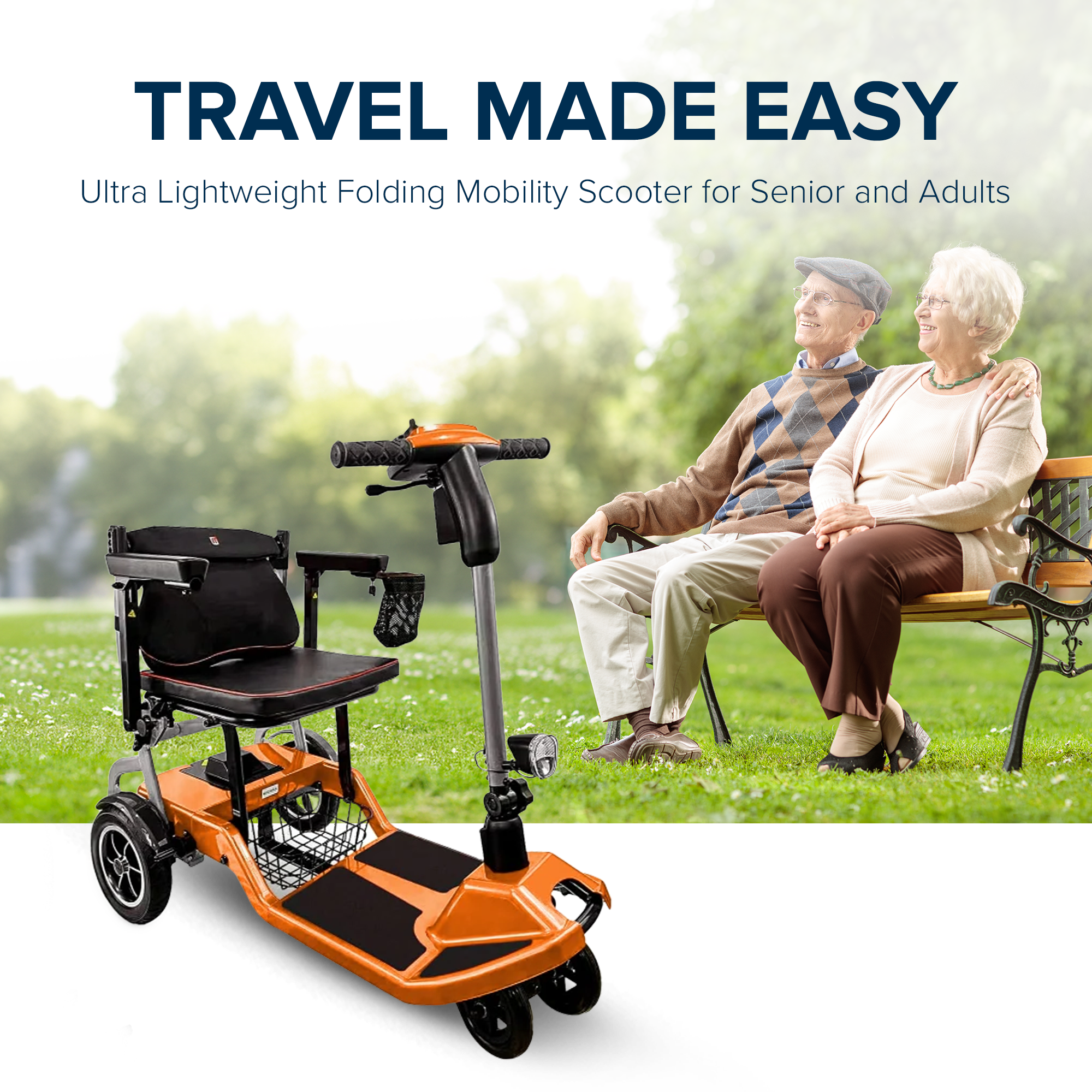 ZiiLIF-R3b 2024 Ultra Lightweight Folding Mobility Scooter for Travel Senior/Adult - Warranty Covered and Airlines Approved