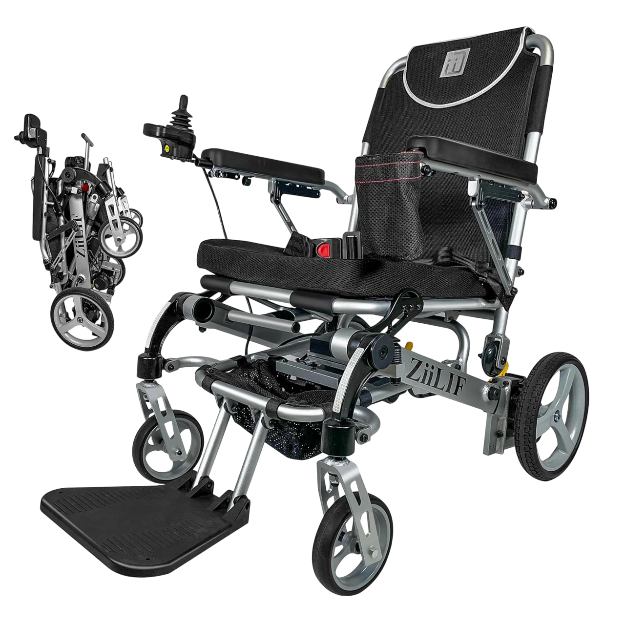 ZiiLIF PC1-2024 - Lightweight (42.1 lb) Folding Electric Wheelchair for Adults with Warranty (Flight Friendly)