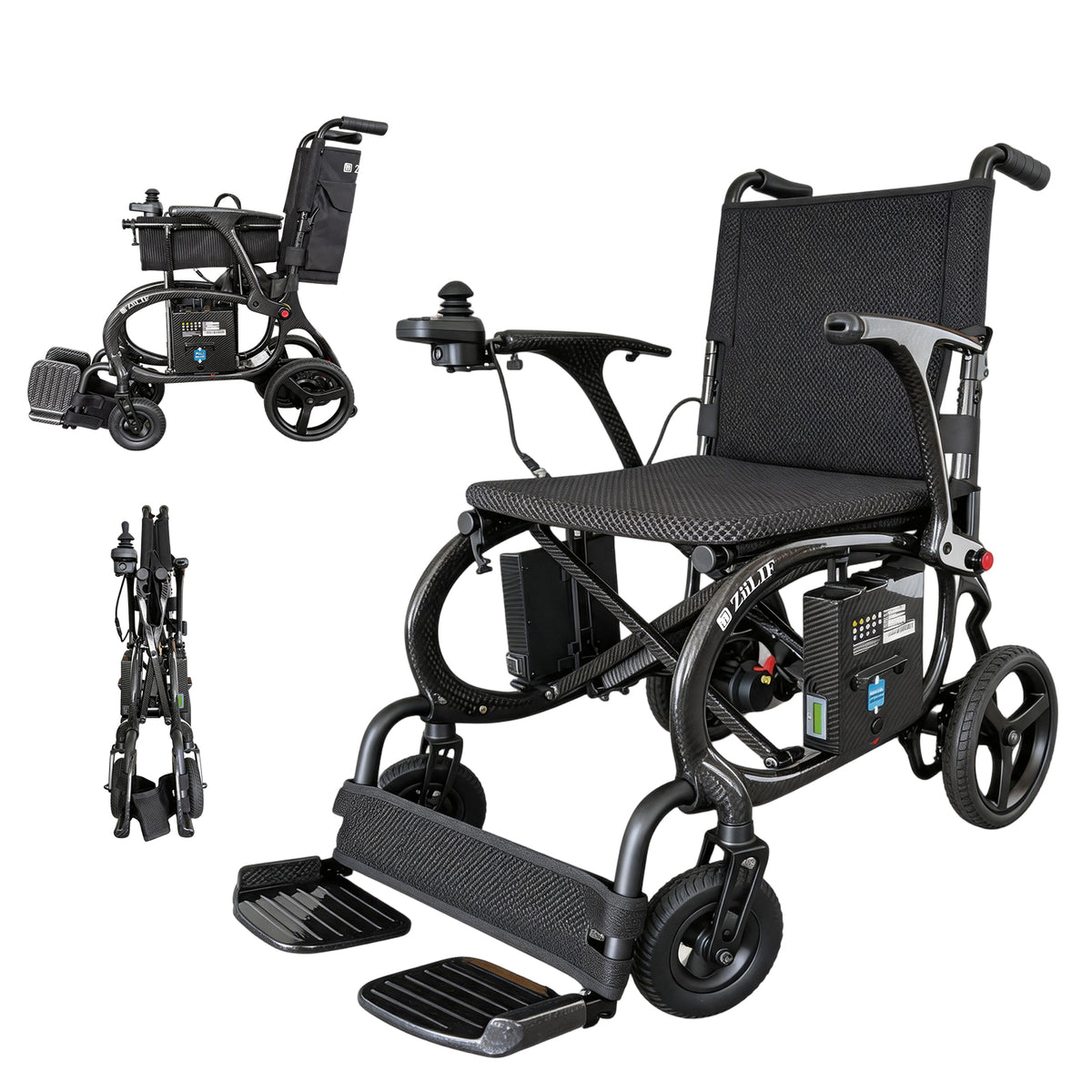 ZiiLIF X2 Model Carbon Fiber 27lbs Lightweight Electric Wheelchair