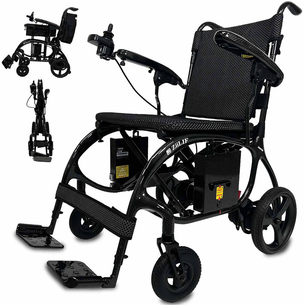ZiiLIF X Model Carbon Fiber 28lbs Lightweight Electric Wheelchair